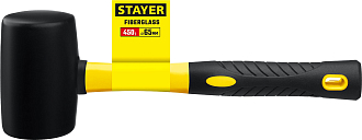 STAYER 450 г, Киянка резиновая черная с фиберглассовой ручкой 2054-65 Professional - фото 2