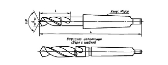 Сверло 17,5х205х305 к/х удлиненное кобальтовое кл.А1 Р6М5К5 Sekira - фото 2