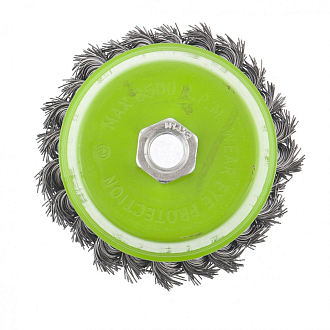 Щетка для УШМ, 100 мм, М14, "чашка", крученая мет. проволока Сибртех - фото 2