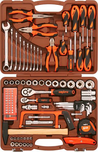 Фото 0 товара Набор инструмента универсальный 1/4", 1/2"DR, 101 предмет, Ombra