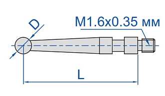 Щуп для ИРБ ф3.0х27.4мм твердосплавный, INSIZE - фото 2