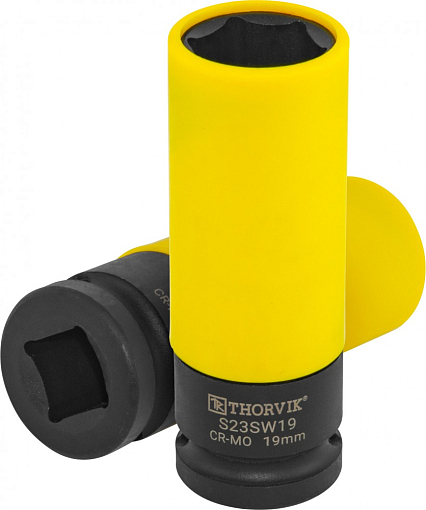 Фото 2 товара Головка торцевая ударная удлиненная тонкостенная 1/2"DR для легкосплавных колесных дисков, 19мм, THORVIK