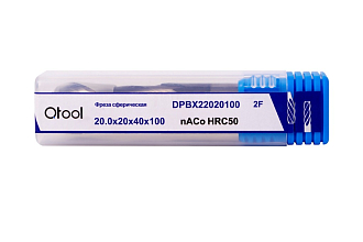 Фреза сферическая 4,0х4х8х50 z=2 nACo Qtool - фото 2