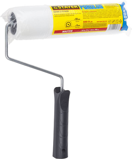 Фото 1 товара Валик с ручкой STAYER 240 мм, 44 мм, поролон, 0360-24_z01