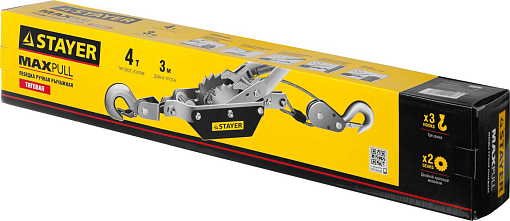 Фото 6 товара Лебедка ручная рычажная STAYER MAXPull 4310-4 4 т, 3 м, 