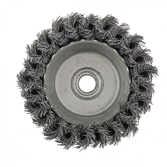 Щетка для УШМ, 100 мм, М14, "чашка", крученая мет. проволока Сибртех - фото 3