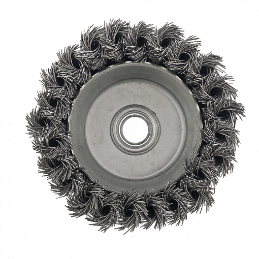Фото 2 товара Щетка для УШМ, 100 мм, М14, "чашка", крученая мет. проволока Сибртех