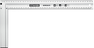 Угольник STAYER HERCULES 3432-40 Professional 400 х 2 мм, с усиленным алюминиевым полотном, жесткий столярный - фото 1