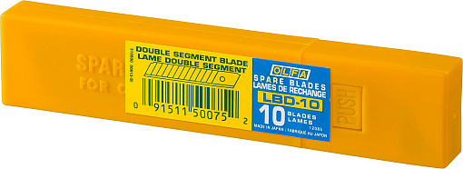 Фото 1 товара OLFA 18 мм, 10 шт., Лезвия сегментированные OL-LBD-10