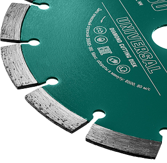 Диск отрезной UNIVERSAL KRAFTOOL 36680-180 180Х22.2 мм, алмазный, сегментный, по железобетону, высокопрочному бетону  - фото 2