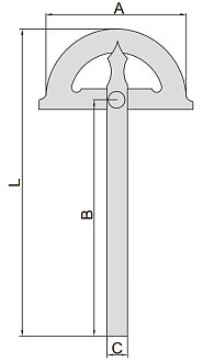 Угломер нониусный 120х150 мм, 0-180°, 1°, INSIZE - фото 2