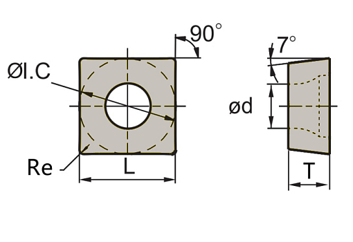 Фото 1 товара CCMT060208 NN KT6119 пластина по сверхтвердым материалам