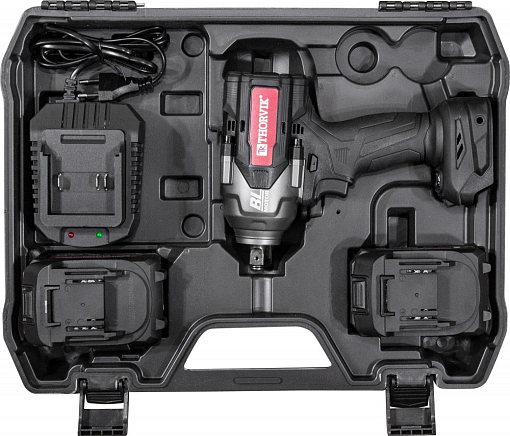 Фото 3 товара Гайковерт ударный аккумуляторный бесщёточный 1/2"DR, 21В, 1080 Нм, THORVIK