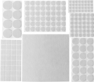 Набор: накладки самоклеящиеся на мебельные ножки STAYER 40917-H175 175 шт., белый - фото 1