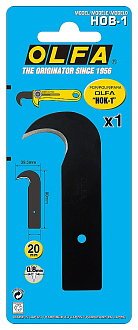 OLFA 90х39.5х0,8 мм, лезвие-крюк для ножа OL-HOB-1 - фото 1