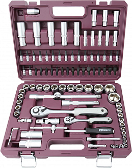 Набор инструмента универсальный 1/4", 1/2"DR, 94 предмета, THORVIK - фото 2