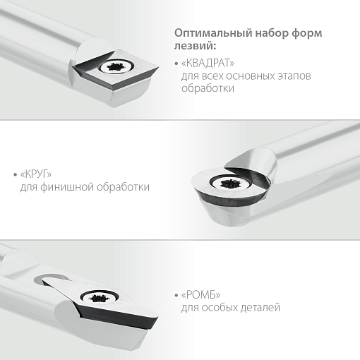 Фото 2 товара Набор ручных резцов по дереву Precision-3 18369 KRAFTOOL 3 шт.
