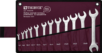 Набор ключей гаечных рожковых серии ARC в сумке, 6-32 мм, 12 предметов, THORVIK - фото 1