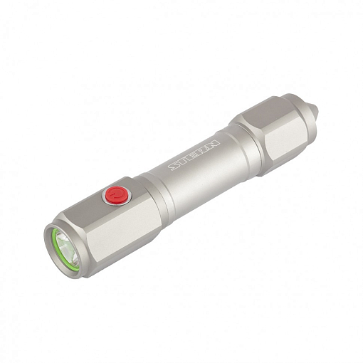 Фото 0 товара Фонарь автомобильный спасатель, 1 W Led, встроеное лезвие, молоток, 3 режима: 100-50-строб, 3 х ААА Stern