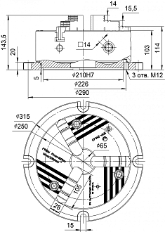 Приспособление с ручным зажимом 3ПP-250.65 БЗСП - фото 2
