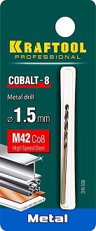Сверло по металлу 29656-1.5 Pro KRAFTOOL 1.5 х 40 мм, HSS-Co (8%), класс A - фото 3