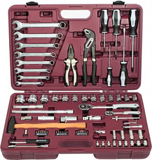 Универсальный набор инструментов 1/4", 1/2"DR с головками торцевыми MultiProf (77 предмета) THORVIK арт. UTS0077MP - фото 2