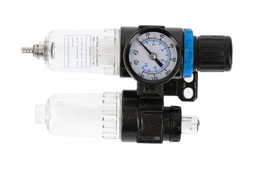 Фото 0 товара Фильтр- регулятор с манометром и лубрикатор пневматический 1/4", 25см?/15см?, 9 бар/135 PSI HOEGERT