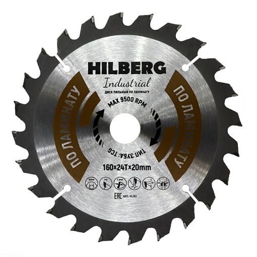 Фото 0 товара Диск пильный Hilberg Industrial Ламинат 160*20*24Т