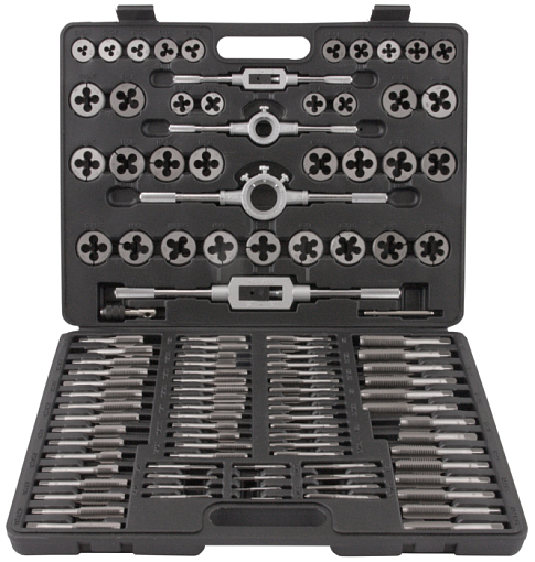 Фото 0 товара Набор метчиков и плашек, 110 предметов, THORVIK