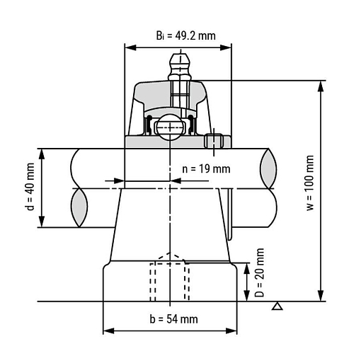 Фото 2 товара Подшипниковый узел UCPA208 TECHNIX