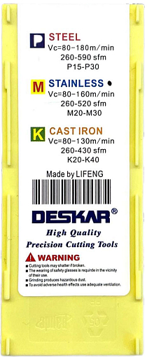 Фото 4 товара WNMG080404 MQ LF6018 токарная пластина Deskar