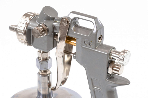 Фото 1 товара Краскораспылитель пневм. с нижним бачком V 0,75 л, сопло D 1.2, 1.5 и 1.8 мм Matrix