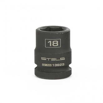 Головка ударная шестигранная, 18 мм, 1/2, CrMo Stels - фото 1