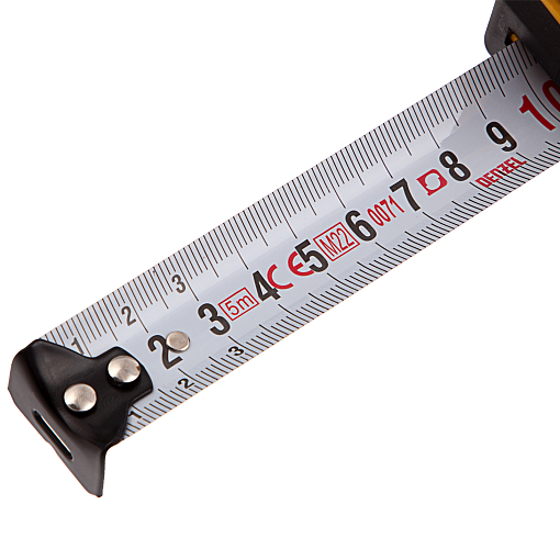 Фото 6 товара Рулетка 5м х 25мм, двухкомп. корпус, кнопка-пауза Denzel