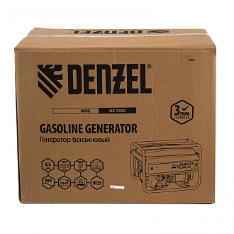 Генератор бензиновый GE 7900, 6.5 кВт, 220 В/50 Гц, 25 л, ручной пуск Denzel - фото 7