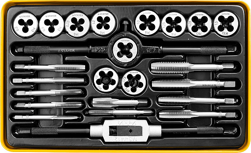 Фото 0 товара Набор метчиков и плашек 24 предмета MaxCut STAYER 28020-H24