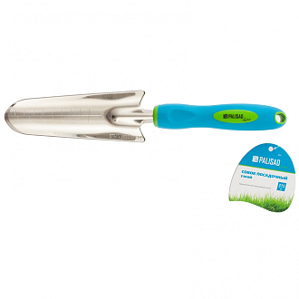 Совок посадочный узкий, 60 х 315 мм, нержавеющая сталь, двухкомпонентная рукоятка, Premium Plus, Palisad - фото 3