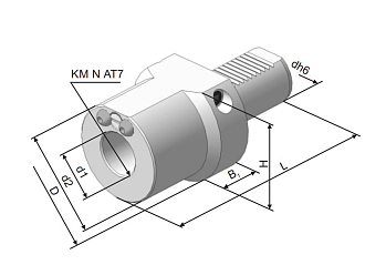 Резцедержатель для борштанг 291.342.351 / F-50хMK4 БЗСП - фото 2