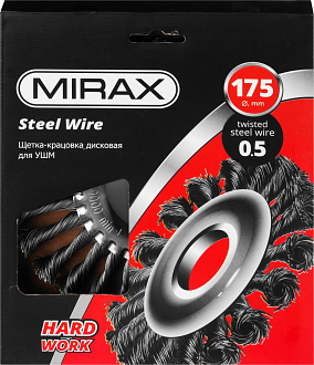 Щетка-крацовка дисковая для УШМ MIRAX 35140-175 175 мм - фото 2