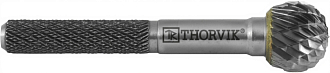 Борфреза твердосплавная сферическая, тип D, 12 мм, двойная насечка, в боксе, THORVIK - фото 1