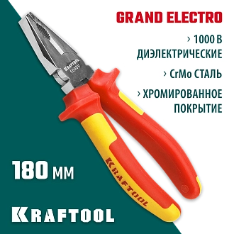 Плоскогубцы хромированные 2202-1-18_z01 KRAFTOOL 180 мм, Cr-Mo - фото 3