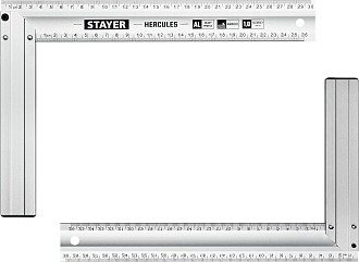 Угольник STAYER HERCULES 3432-30 Professional 300 х 2 мм, с усиленным алюминиевым полотном, жесткий столярный - фото 2