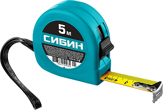 Рулетка СИБИН 5 м х 19 мм, пластиковый корпус, 34020-05-19_z01 - фото 1