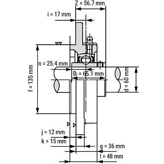 Подшипниковый узел UCFC212 TECHNIX - фото 3
