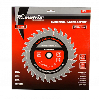 Пильный диск по дереву, 300 х 32 мм, 48 зубьев Matrix Professional - фото 3