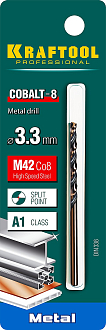 Сверло по металлу 29656-3.3 Pro KRAFTOOL 3.3 х 65 мм, HSS-Co (8%), класс A - фото 3