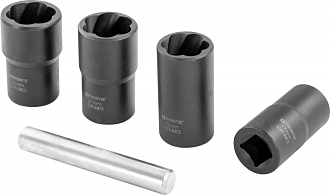 Набор головок для поврежденного крепежа 1/2" DR, 17-22мм, 5 предметов, THORVIK - фото 2