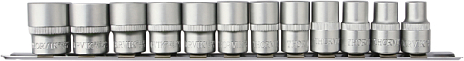 Фото 0 товара Набор головок торцевых 1/2"DR на держателе, 10-24 мм, 12 предметов, THORVIK