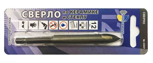 Фото 0 товара Сверло по керамике и стеклу 12мм