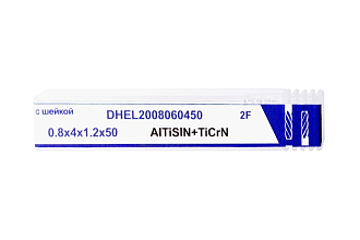 Фреза с шейкой 0,8х4х1,2х50 z=2 AlTiSiN+TiCrN Qtool - фото 2
